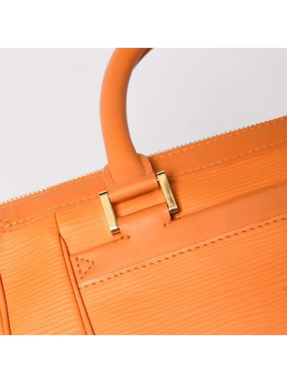Louis Vuitton Dhanura PM 2-Way Bag Epi Leather Mandarin Orange Gold